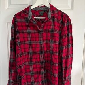 Roots Red and Black Plaid Button-Down Shirt